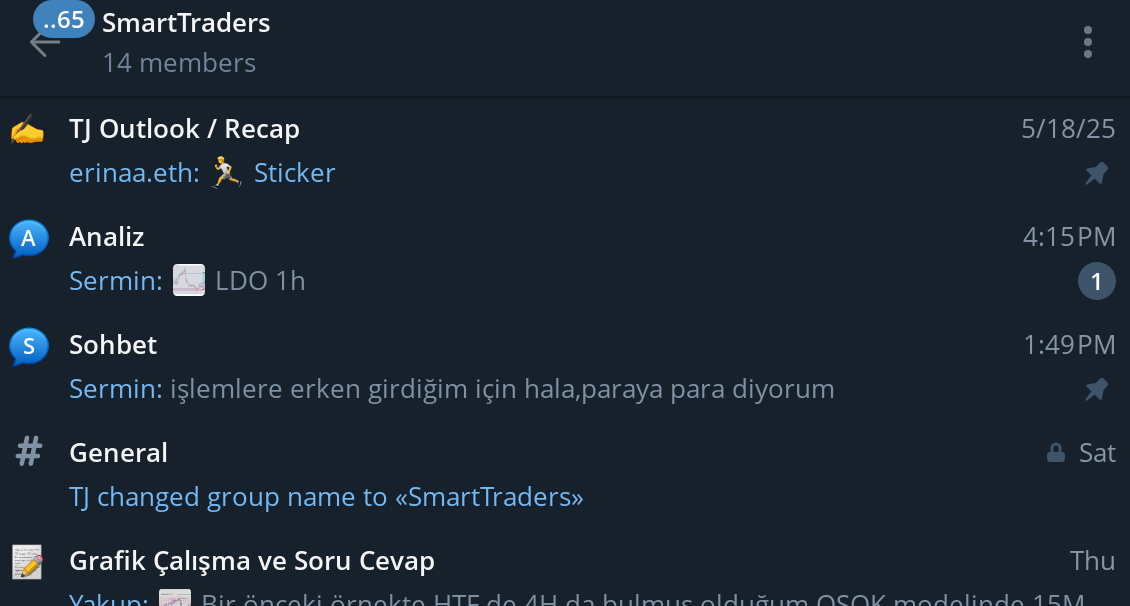 Trader'ların fikir alışverişi yaptığı özel topluluk